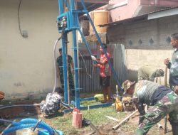 Sasaran Fisik Pembangunan Sumur Bor TMMD Ke-129 Desa Tanjung Agung Terus Dikebut