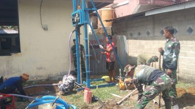 Sasaran Fisik Pembangunan Sumur Bor TMMD Ke-129 Desa Tanjung Agung Terus Dikebut