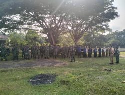 Satgas TMMD Ke-129 Kodim 0416/Bungo Tebo Awali Aktivitas dengan Apel Pagi, Perkuat Semangat Pengabdian